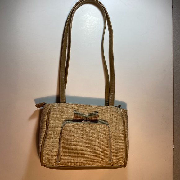Frankie & Johnnie Tan & Cream Woven Shoulder Bag - Picture 2 of 6